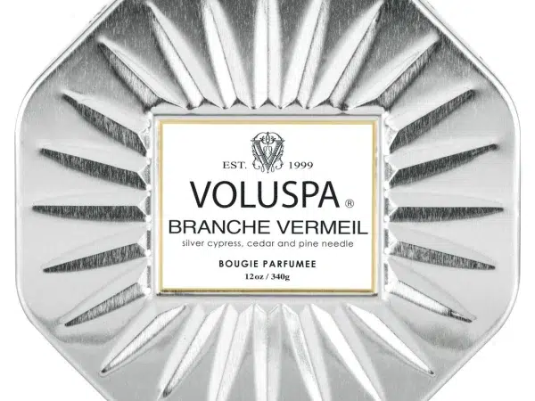 Voluspa Branche Vermeil Octagon Tin Candle