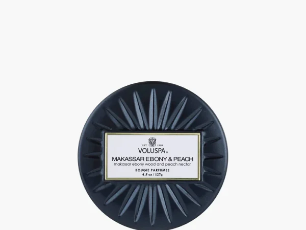 Makassar Ebony & Peach Mini Tin Candle