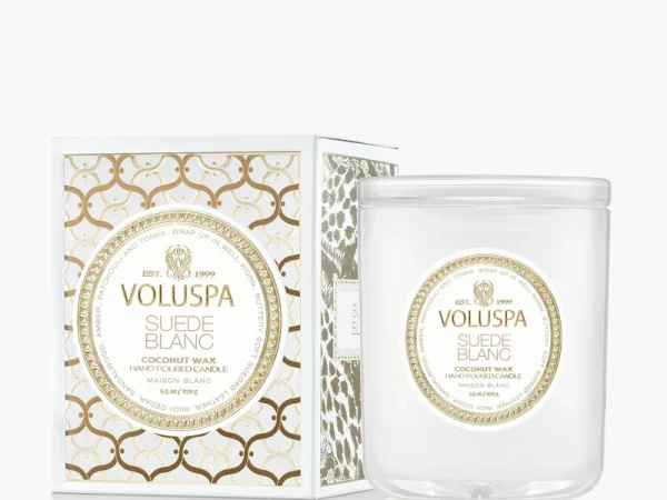 Voluspa Suede Blanc Classic Candle